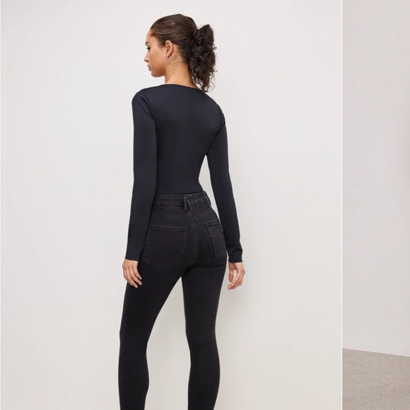 Good American, Good Waist Soft Tech Skinny Black Jeans Sz27 - Picture 2 of 7